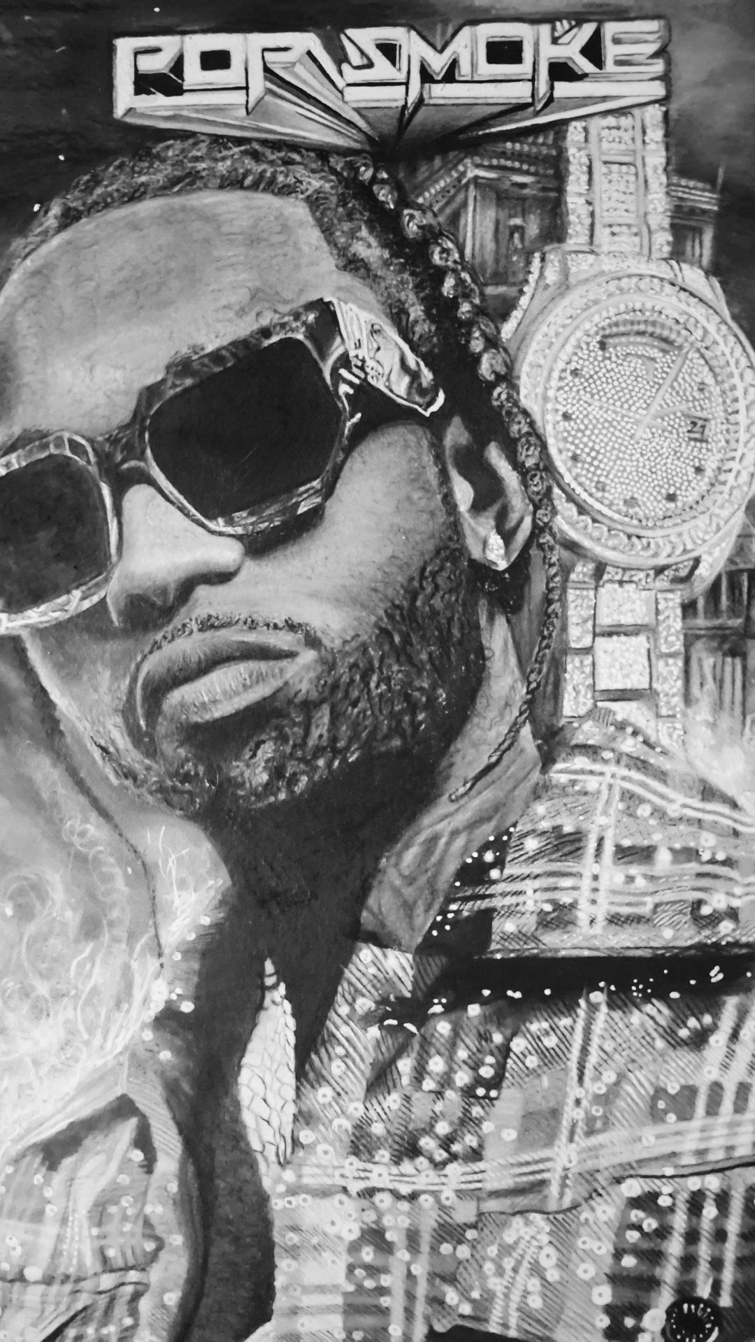Pop Smoke The Woo's Timepiece Art