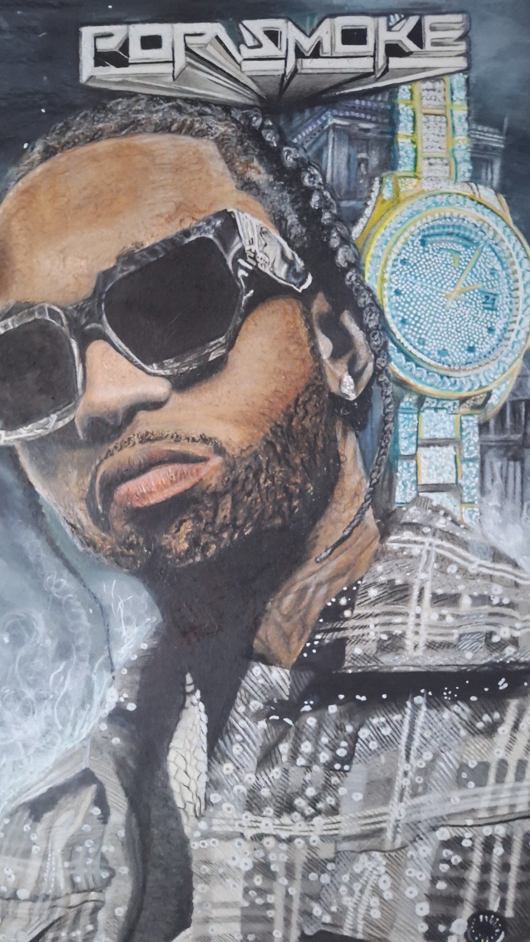 Pop Smoke The Woo's Timepiece Art