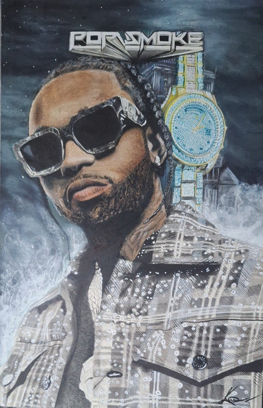 Pop Smoke The Woo's Timepiece Art